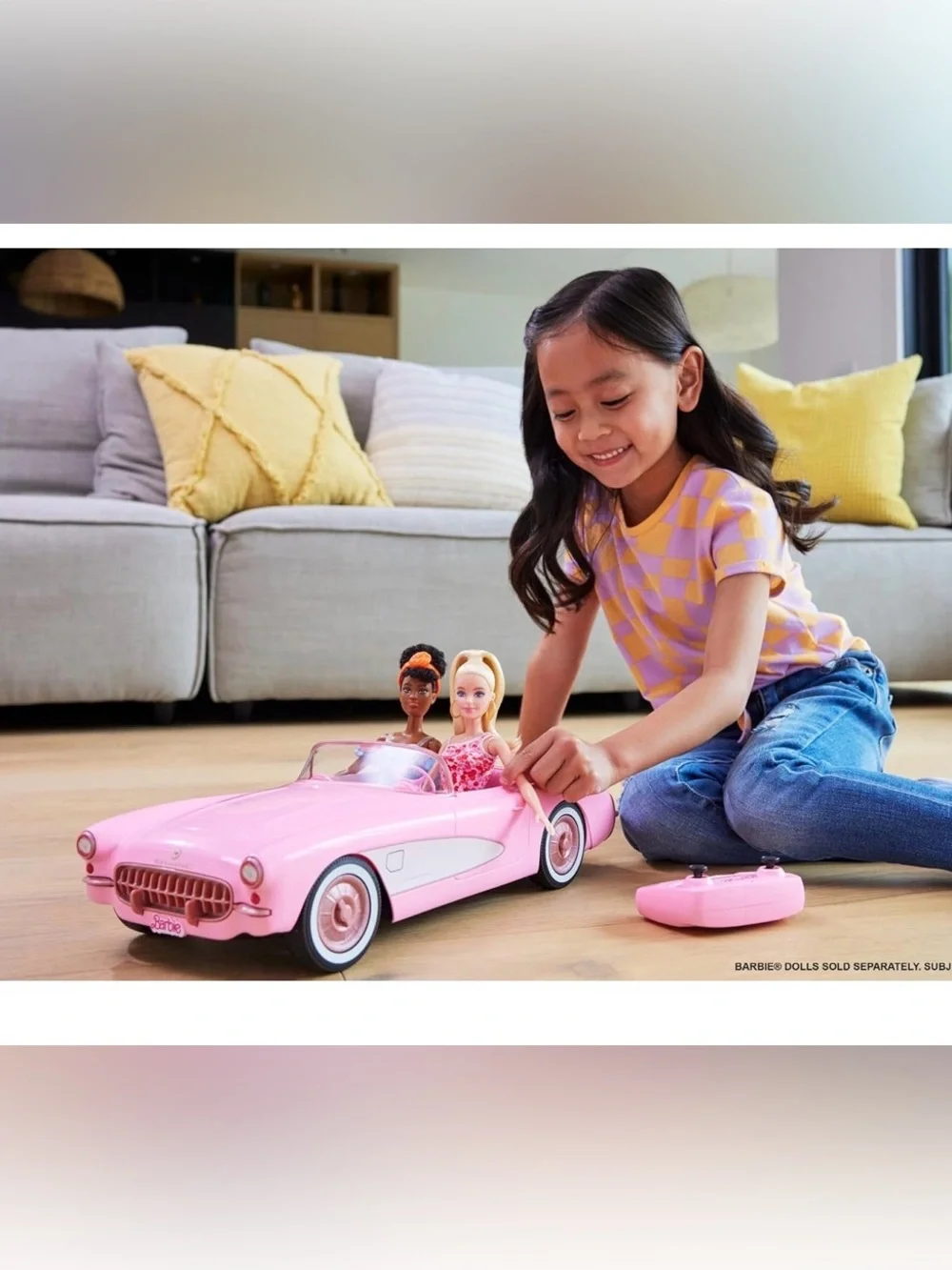 Hot Wheels RC Corvette Barbie the Movie, Full-Function Remote-Control